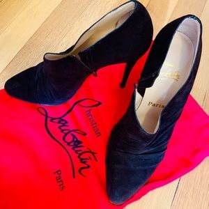 Christian Louboutin booties suede brown, 40.5 size